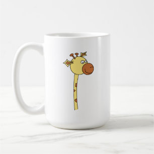 Caneca De Café Girafa que olha lateralmente. Desenhos animados