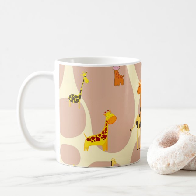 Caneca De Café Girafas (Com Donut)