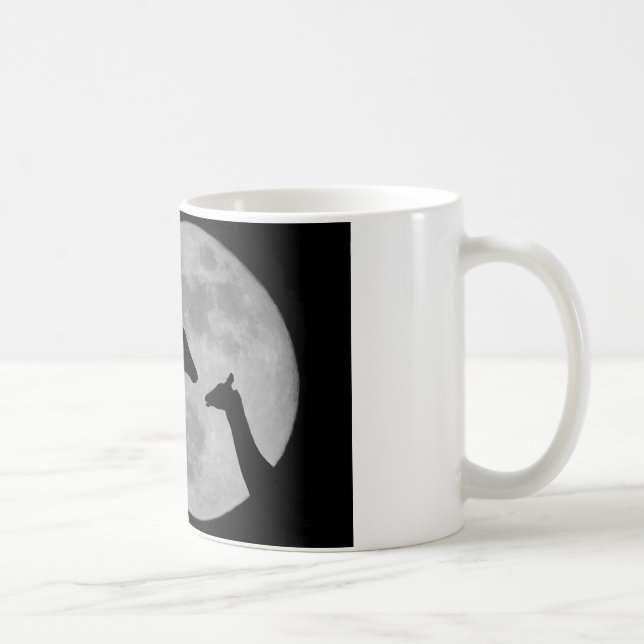 Caneca De Café Girafas Na Noite De Fullmoon (Direita)