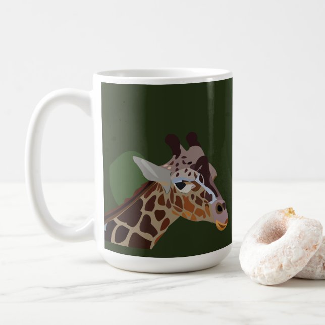 Caneca De Café Giraffe Animal Giraffe (Com Donut)