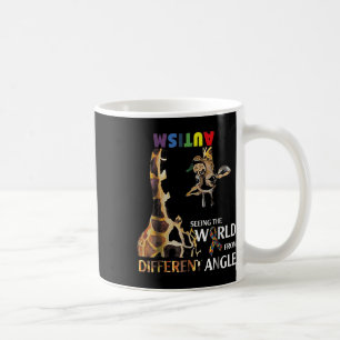 Caneca De Café Giraffe Autismo Vendo O Mundo De Diferentes Ang