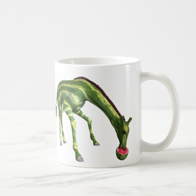 Caneca De Café Giraffe comendo melancia (Direita)