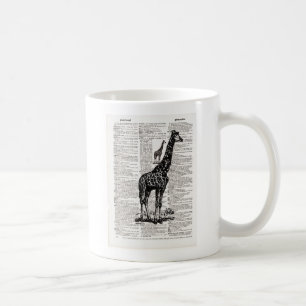 Caneca De Café Giraffe Dictionary Art