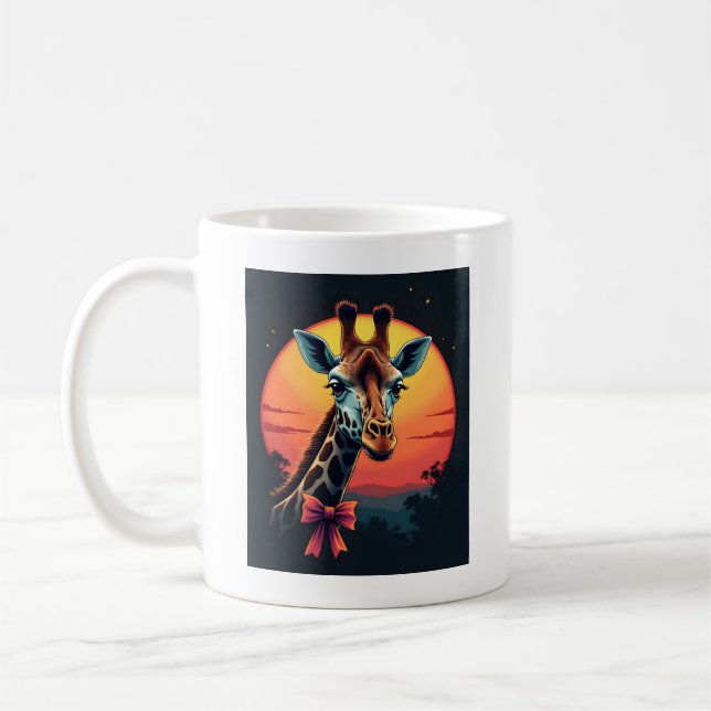 Caneca De Café Giraffe Neck Like a Rollercoaster Run Funny Retro  (Esquerda)
