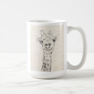 Caneca De Café Giraffe Portrait Sketch