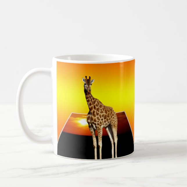 Caneca De Café Giraffe Sunshine Popout Art, (Esquerda)