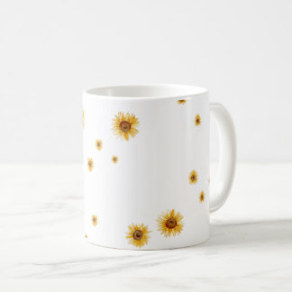 Caneca De Café Girassóis Aquarela