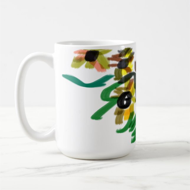 Caneca De Café Girassóis de gato (Esquerda)