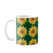 Girassóis em campo verde - Verão