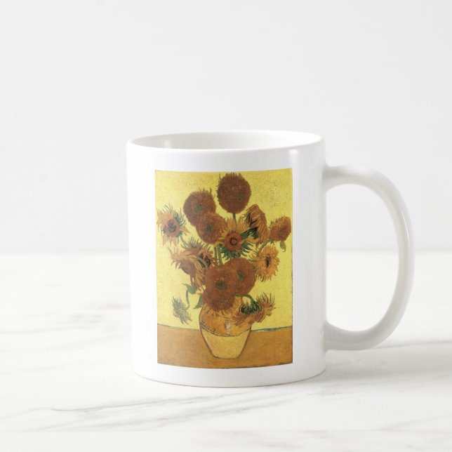 Caneca De Café Girassóis por Van Gogh (Direita)