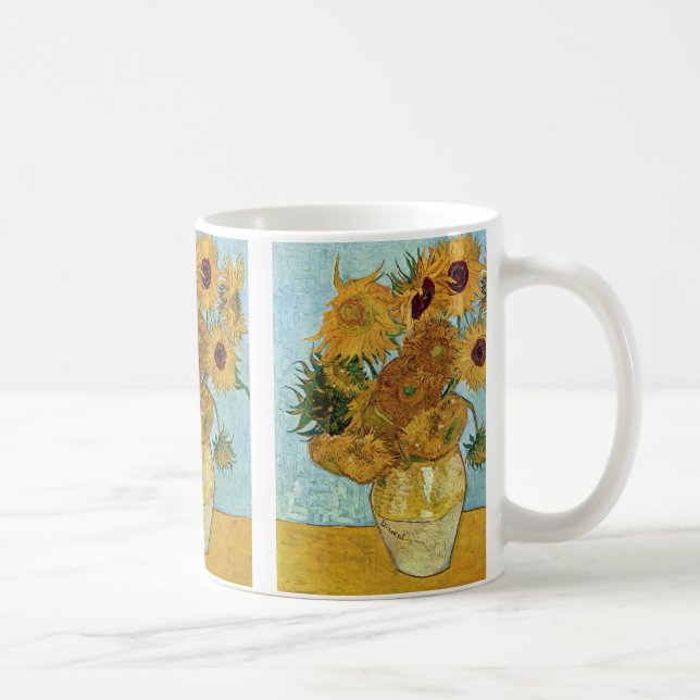 Caneca De Café Girassóis por Vincent van Gogh (Direita)