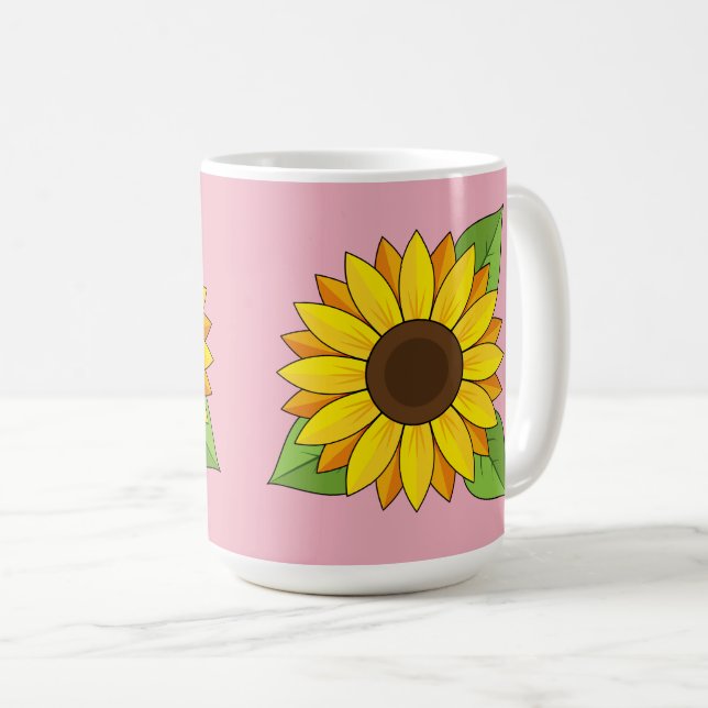 Caneca De Café Girassol (Frente Esquerda)