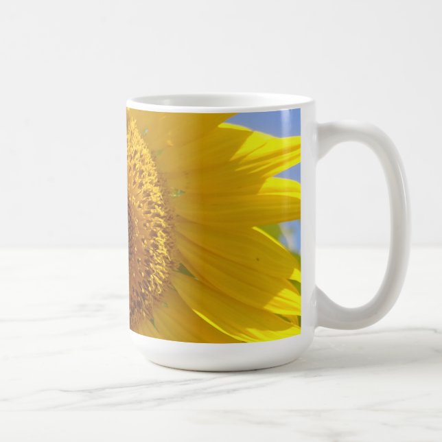 Caneca De Café Girassol Amarelo (Direita)