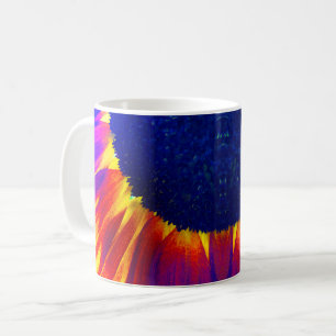 Caneca De Café Girassol Azul