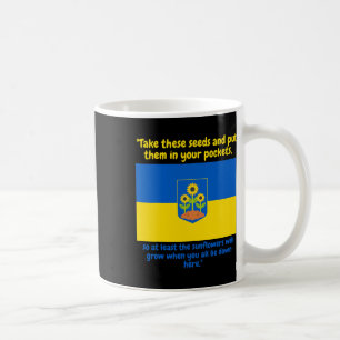 Caneca De Café Girassol de Apoio à Ucrânia Plante Estas Sementes 