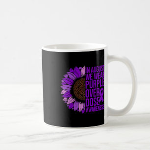 Caneca De Café Girassol de Conscientização sobre Overdose Em Agos