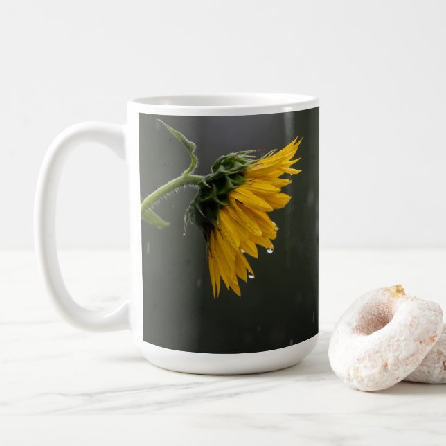 Caneca De Café Girassol e chuva (Com Donut)