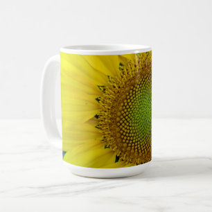 Caneca De Café Girassol e sementes, espiral, rácio Ouro