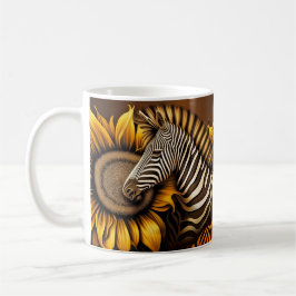 Caneca De Café Girassol e zebra