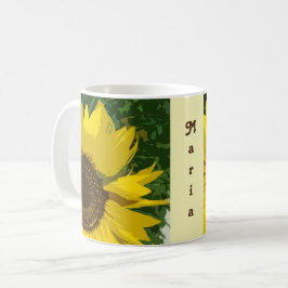 Caneca De Café Girassol Linda Bela Amarelo Amarelo Floral
