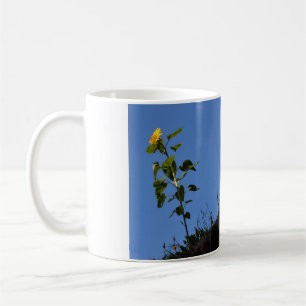 Caneca De Café Girassol no telhado.
