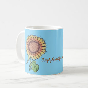 Caneca De Café Girassol Simplesmente Bonito