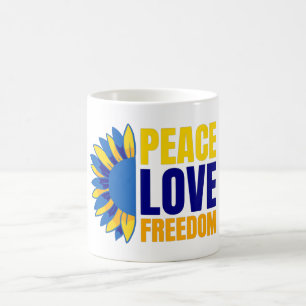 Caneca De Café Girassol Ucraniano - Apoie a Ucrânia