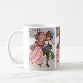 Caneca De Café Girl and boy ice skating - Florence Hardy