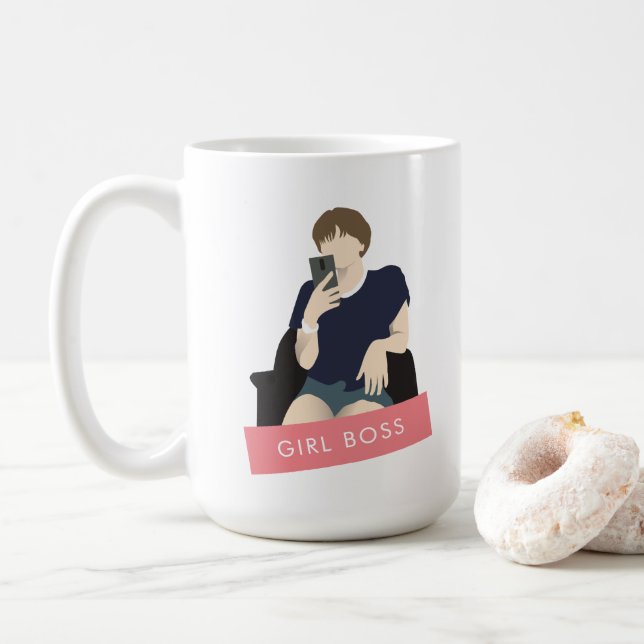 Caneca De Café Girl Boss Selfie (Com Donut)