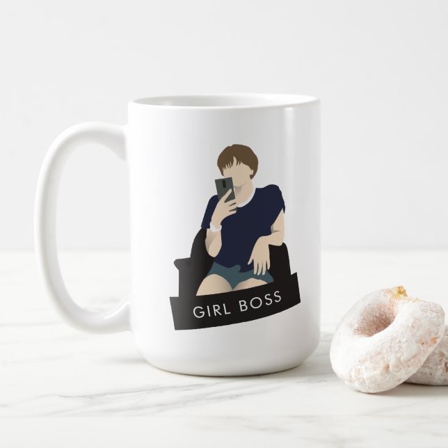 Caneca De Café Girl Boss Selfie (Com Donut)