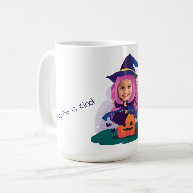 Caneca De Café Girl Face Personalized  (Frente Esquerda)
