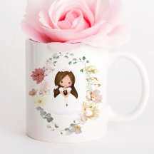Girl First Holy Communion Ceramic Coffee Mug