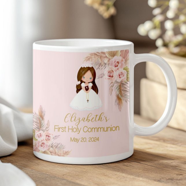 Caneca De Café Girl First Holy Communion Ceramic Mug 11 oz (Criador carregado)