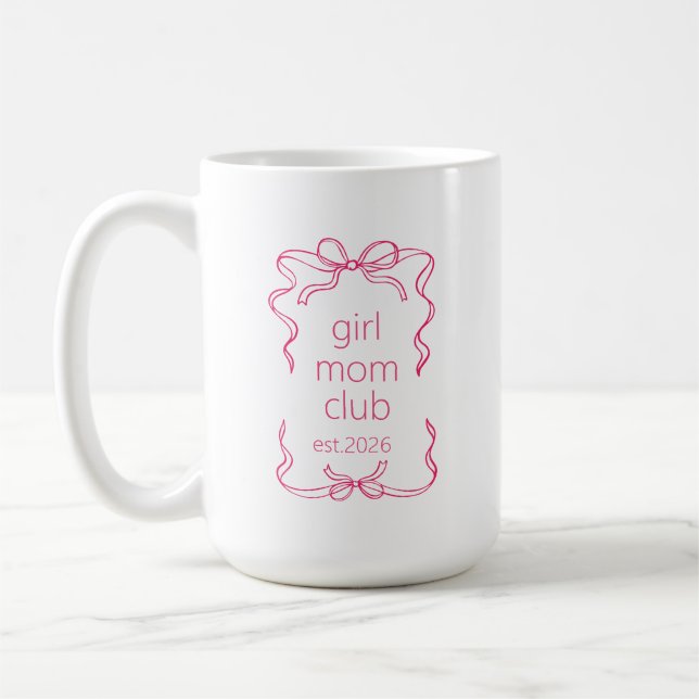 Caneca De Café Girl Mom Gift Personalized New Mom Gifts, First  (Esquerda)