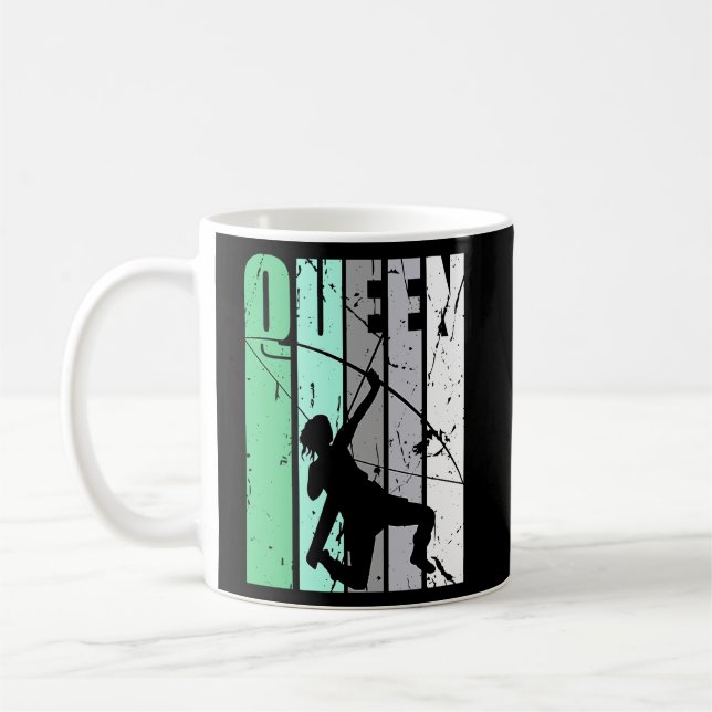 Caneca De Café Girls Archery Rainha Archer - Gráfico Verde (Esquerda)