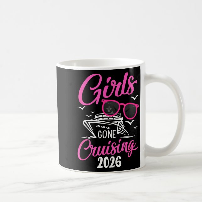 Caneca De Café Girls Gone Cruising 2026 Vacation Party Cruise  (Direita)