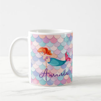 Caneca De Café Girls Mermaid Personalised Mug