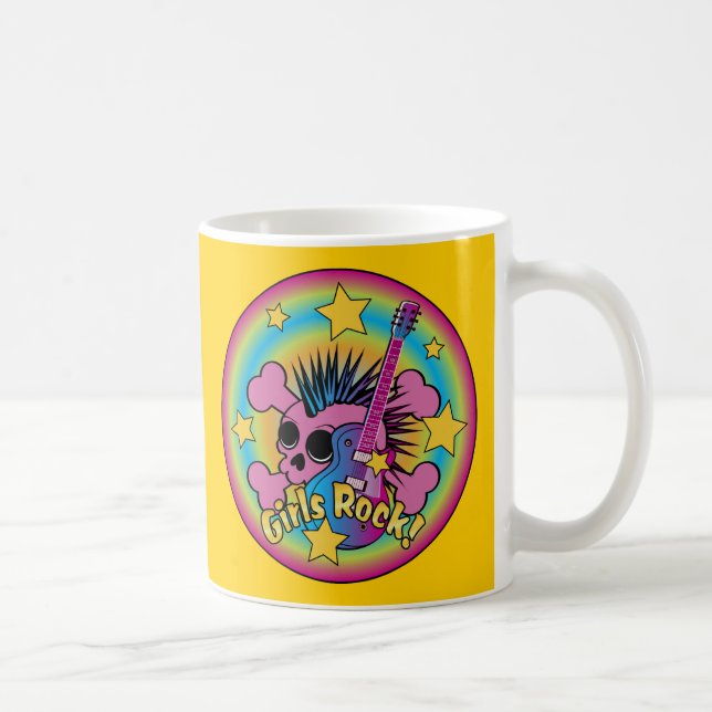 Caneca De Café Girls Rock Skull & Crossbones (Direita)