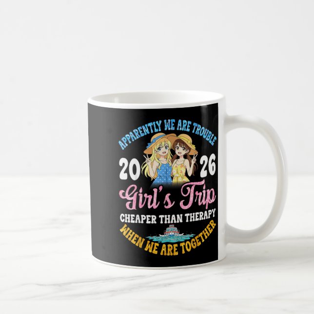 Caneca De Café Girls Trip Hilarious Friends Fun Boat Ocean Travel (Direita)