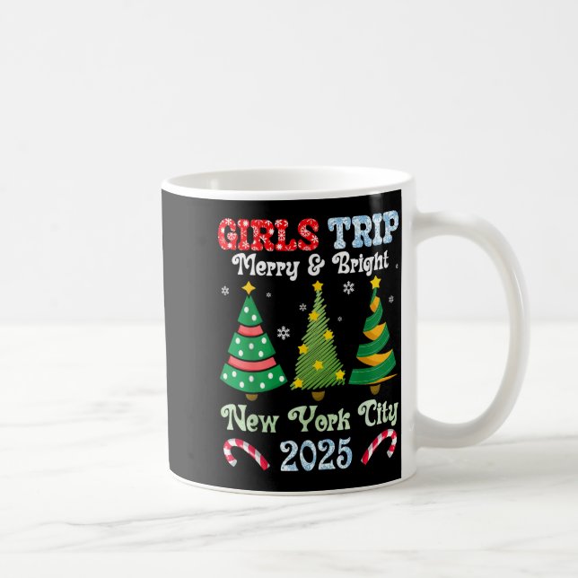Caneca De Café Girls Trip Merry And Bright Xmas New York City Vac (Direita)