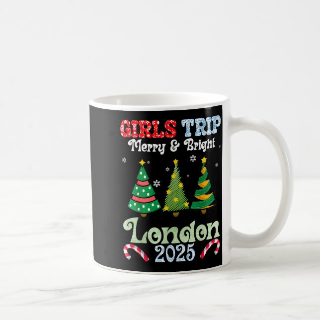 Caneca De Café Girls Trip Merry Bright Christmas In London Vacati (Direita)