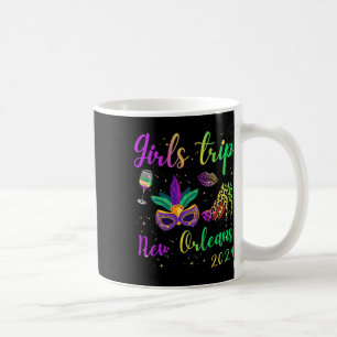 Caneca De Café Girls Trip New Orleans 2024 Mardi Gras Mask Miçang