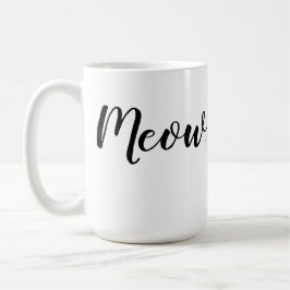 Caneca De Café Girly Cat Lover's Meow Gatinho