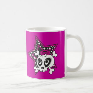 Caneca De Café Girly Emo Skull