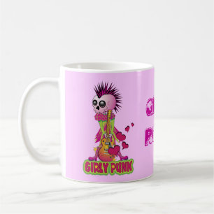 Caneca De Café Girly Punk Rocker