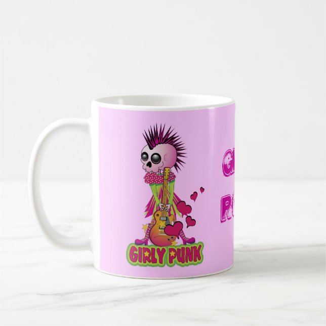 Caneca De Café Girly Punk Rocker (Esquerda)