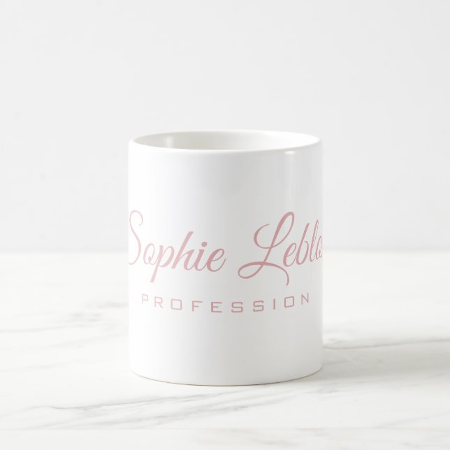 Caneca De Café Giry Blush Pink Typografia White (Centro)