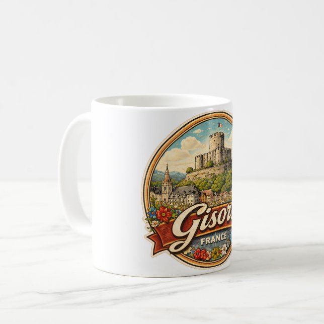 Caneca De Café Gisors França (Frente Esquerda)