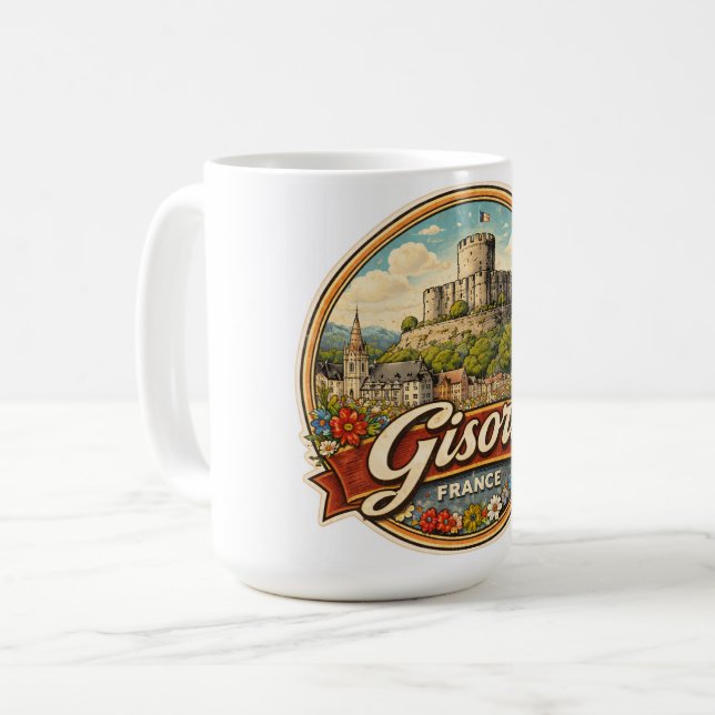 Caneca De Café Gisors França (Frente Esquerda)