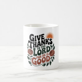 Caneca De Café Give Thanks - Christian